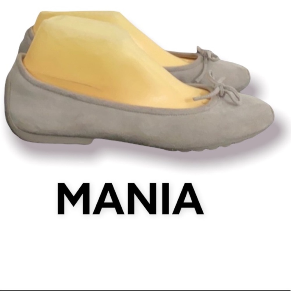 Authentic Mania Italian designer suede leather comfort flats fit size 9